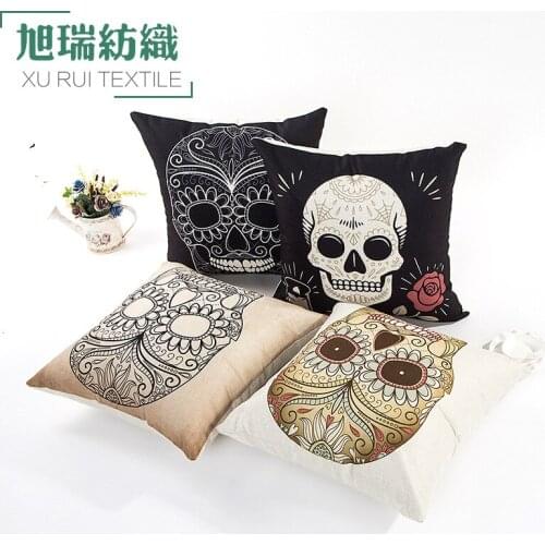 Linen Pillow Cases Halloween Sofa Cushion Throw Pillow Pillow Decoration Family Pillow Case Farmhouse Home Decoration llama
