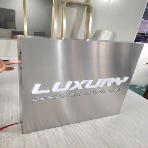 Outdoor advertising signage waterproof light box stainless steel LED acylic frontlit sign light box