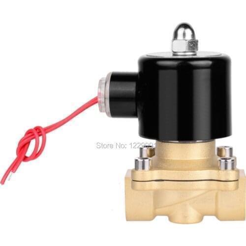 2W Normally closed brass solenoid valve 1-1/4" 1-1/2" 2" solenoid water inlet valve 12V 24V 220V 110V 380v for Water Air