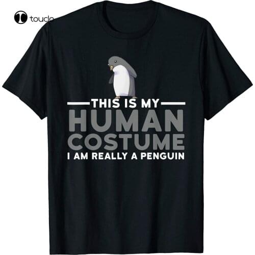 New This Is My Human Costume I'M A Really Penguin Halloween T-Shirt Size S-5Xl Tee Shirt S-5Xl