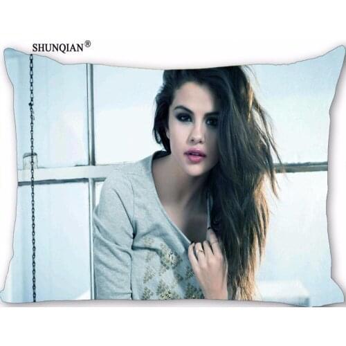 New Custom Selena Gomez Pillowcase Zippered Rectangle Pillow Cover Cases Size 45X35cm,40x60cm,45X75cm,50X75cm(Two sides)