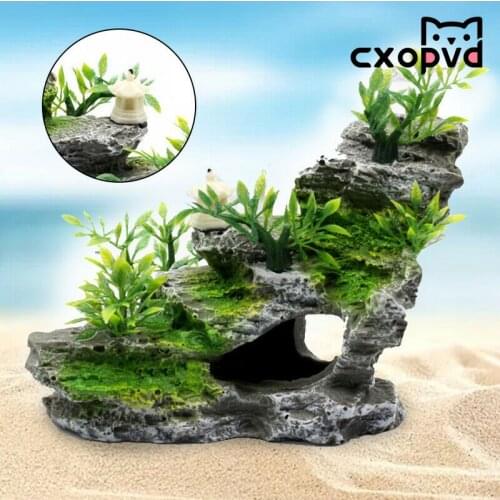 2021 Hot Aquarium Fish Tank Landscape Rockery Decor Resin Boat Ornament Aquarium Accessories Decoration
