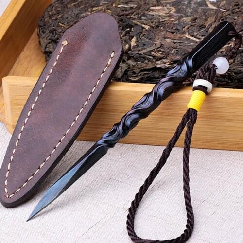 Puer Tea Knife Creative Pattern Steel Knife Chinese Kung Fu Teaware Accessories Cutter Pry Tea Cones Tool Collection Crafts Gift