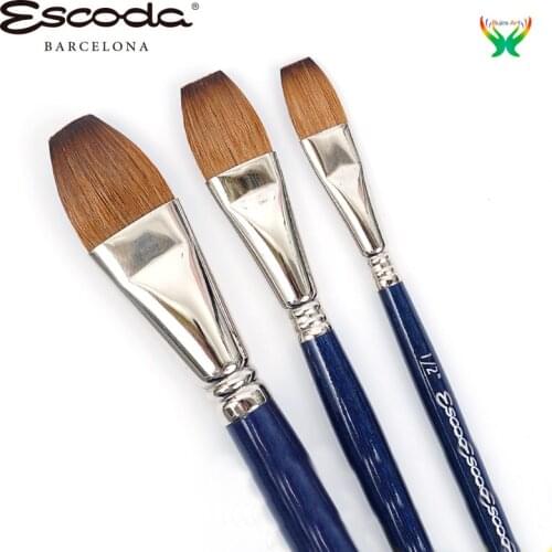Escoda Optimo One-stroke Pen Fla-head Sable Brush Watercolor Brush 1316 Master of Art Recommended Brush suit student andbeginner