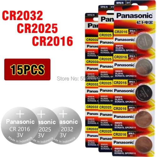 PANASONIC 15Pcs original brand new battery for 3v cr2032 cr 2025 cr2016 button cell coin batteries for watch computer