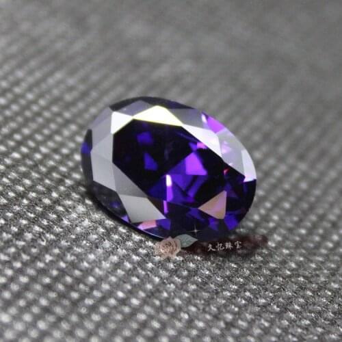 Oval shape Purple Cubic Zirconia CZ created gemstone beads for jewelry making DIY brilliant loose diamonds zircon stone women