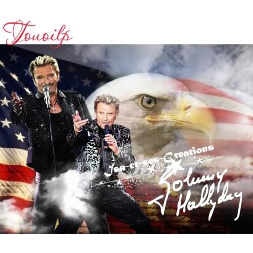 Full,Diamond Embroidery, johnny hallyday 5d,Diamond Painting,Crystal,Cross Stitch,Crafts,Rhinestone,Mosaic,DIY,Home Decoration