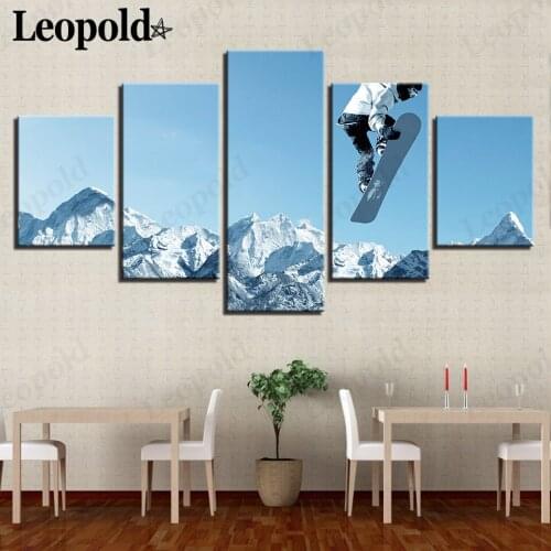 Nordic Ski Canvas Poster Snow Scene Winter Sports Hd Print Wall Art Modern Home Decoration Accessories