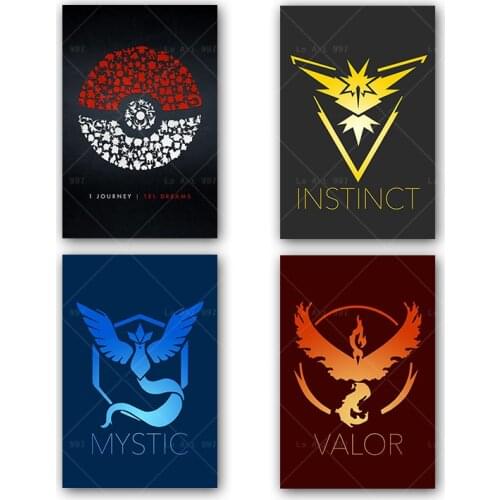 Pokemon Minimalistic Poster Modern Anime Game Art Canvas Painting Pocket Ball Living Room Dorm Bedroom Decoration Picture