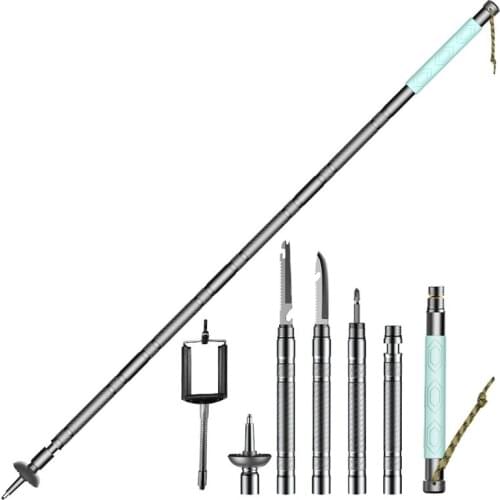 Adjustable Multifunctional Folding Ultralight Walking SticksOutdoor Camping Hiking Stick For Sale