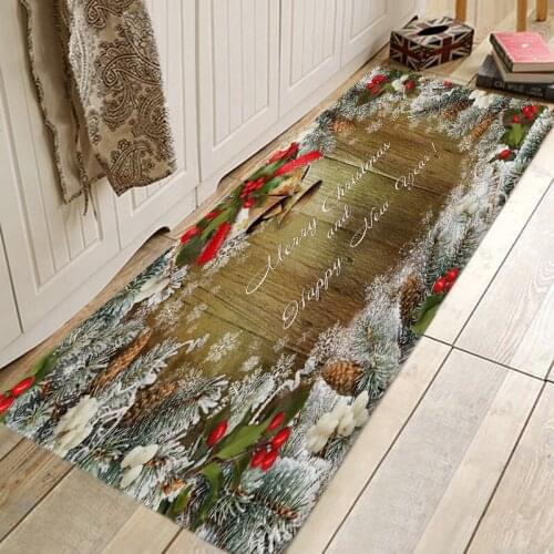 Christmas Rug 3D RUG Hallway Carpets and Rugs for Bedroom Living Room Carpet Kitchen Bathroom Anti-Slip Floor Mats 3D Mat