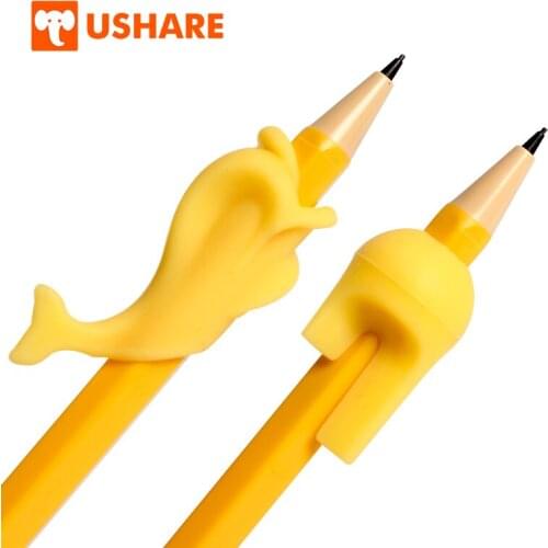 Ushare Chlidren Writing Aid for Finger Correction 2psc Silicone Pencil Holder Tools Wear Resistant Adjusting Device Pen Grips