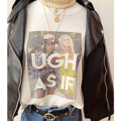 Sunfiz HJN Summer Fashion Cool T-shirt Kawaii Short Sleeves Hot Sale Harajuku Fashion Clueless Ugh As If 90s T-Shirt