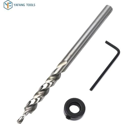 3pcs/set 9mm 9.5mm HSS Twist Step Drill Bit for Pocket Hole Jig Kit Woodworking Hole Drill Carpentry Power Tools