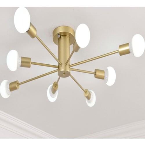 Led modern chandelier lighting ceiling hanging lamp For Living Room Bedroom 8 E27 bulb Home pipes Chandeliers ceiling Fixtures