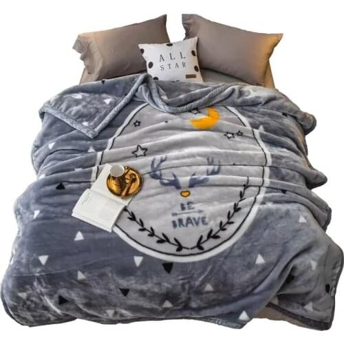 Thick Warm Fleece Blanket Winter bedroom quilts Sofa Nap blanket home bedroom bedding comforter Mechanical Wash Raschel blanket