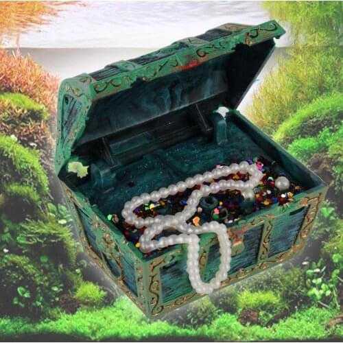 Fish Tank Decoration Treasure Chest Aquarium Landscaping Fish Toys New Submarine Pneumatic Treasure Chest Spectra Bubble Decor