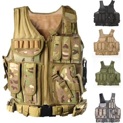Military Molle Tactical Vest CS Equipment Combat Assault Plate Carrier Clothes Paintball Assault Shooting Outlife Hunting Vest