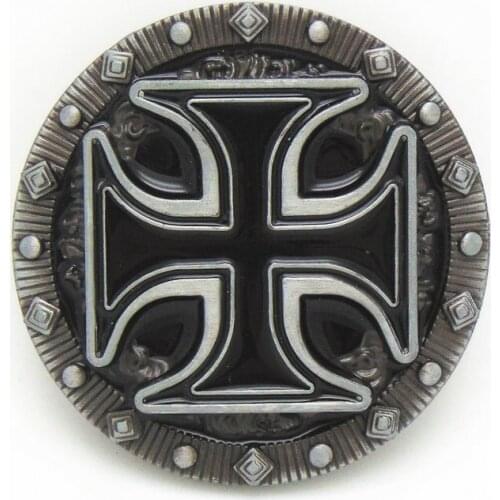 Western cowboy European and American dark gray cross zinc alloy belt buckle men and women gift items
