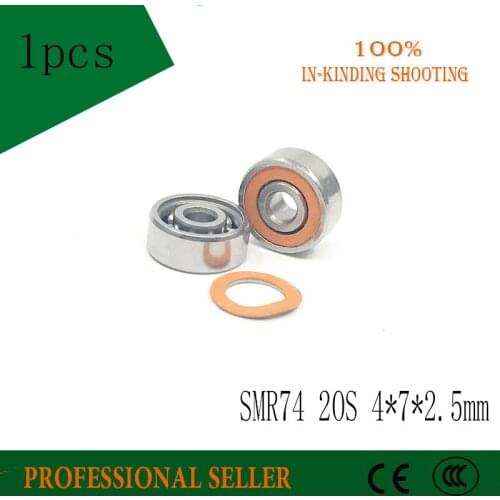 1PC 4X7X2.5mm SMR74 2OS CB ABEC7 Stainless Steel Hybrid Ceramic Bearings/Fishing Reel Bearings