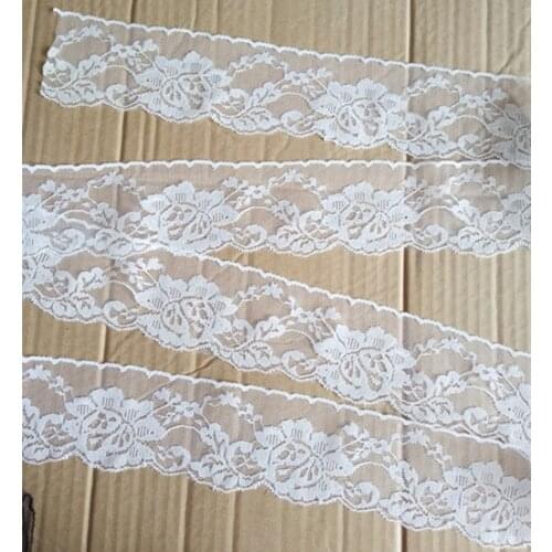 10yards width 65mm Embroidered Net white black Lace Trim ribbon fabric Garment headband wedding party decoration Accessorie #205
