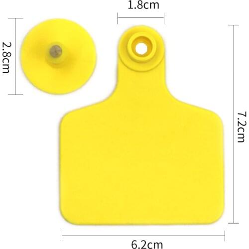 100Pcs Cow Cattle TPU Ear Tag Signs Without Words Ear Tags Typing Copper Head Earrings Farm Animal Identification Card