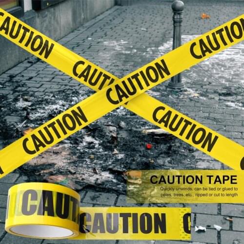 4pcs Warning Tape Non-adhesive Portable Yellow Safety Caution Barricade Tape for Danger Hazardous Areas