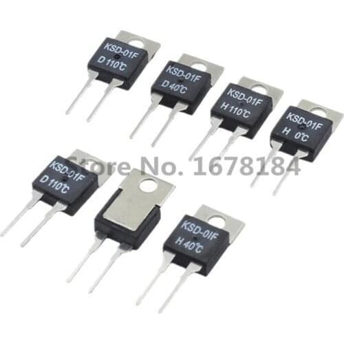 50PCS 40 50 60 70 80 90 100 DegC NC Normally Closed Normally Open Thermal Switch Temperature Sensor Thermostat KSD-01F JUC-31F