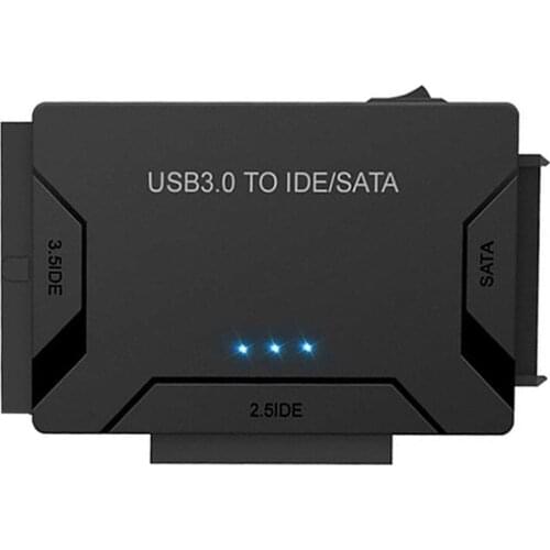 Usb 3.0 To Sata Ide Ata Data Adapter 3 In 1 For Pc Laptop 2.5" 3.5" Hdd Hard Disk Driver With Power Sata Adapter
