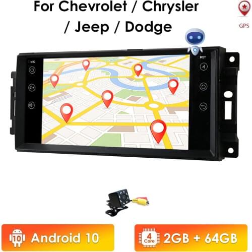 2G+64G Android 10 Car Radio GPS Navi for Jeep Cherokee 2009 2008 2010 Wrangler car stereo for Dodge radio for Chrysler autoradio