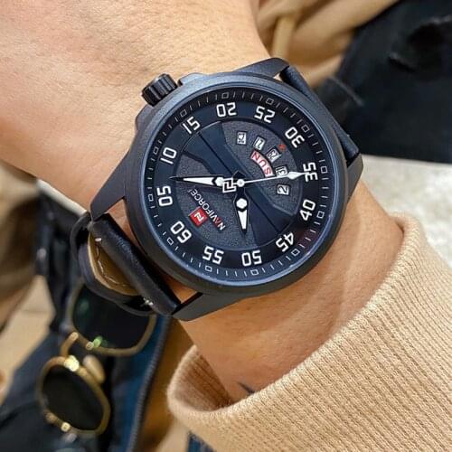 2021 NAVIFORCE Brand Men Sports Watches Mens Quartz Date Clock Male Leather Military Waterproof Wrist Watch Relogio Masculino