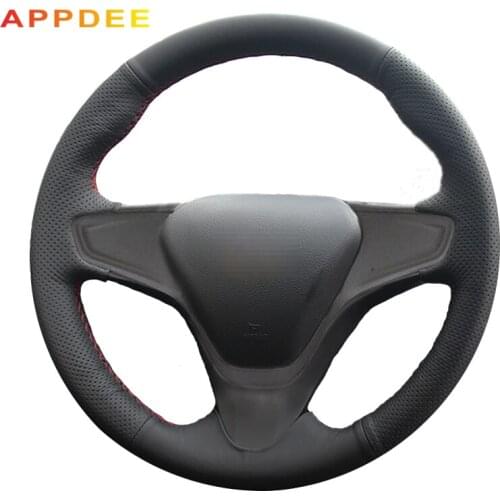 Handsewing Black Artificial Leather Steering Wheel Covers for Chevrolet Malibu XL 2016 2017 Equinox 2017