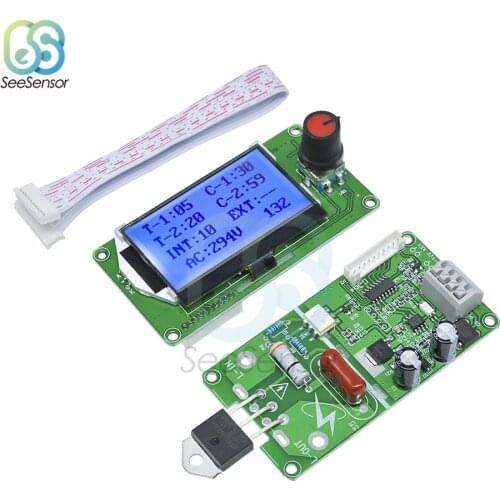 40A 100A LCD Digital Dual Pulse Encoder Spot Welder Welding Machine Control Module Board for DIY or Simple Battery Welder