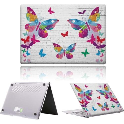 Colored Butterfly New PVC Laptop Case For Huawei MateBook 13/13 AMD Ryzen/14/D14/D15/X 2020/X Pro/Pro 16.1/Honor MagicBook 14/15