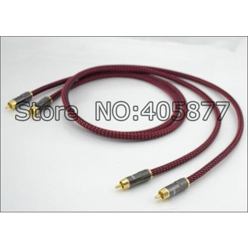 HI Fi RCA Cable 6N OFC Audio cable with Gold Plated RCA Terminal 1m OFC RCA Cable