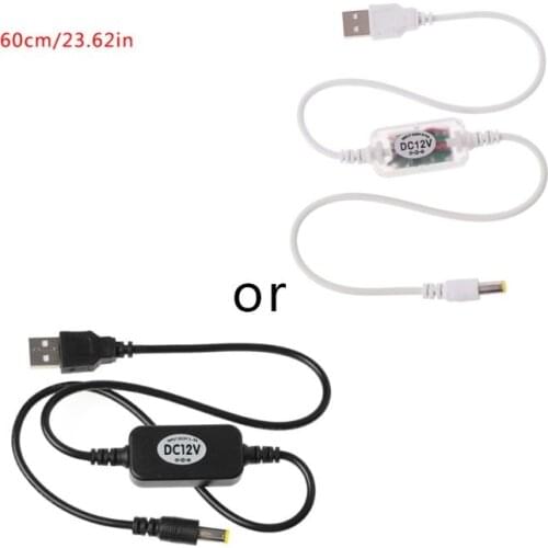 USB 5V To DC 12V 5.5x2.1mm Step Up Cable Power Boost Line For Router LED Strip N84A