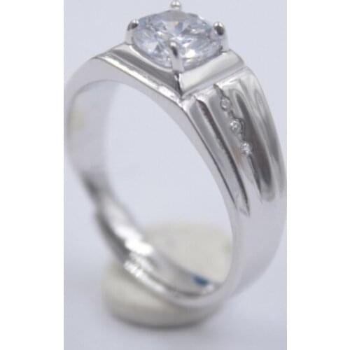 925 sterling silver mens diamond ring domineering personality Luck ring simulation wedding ring internet celebrity style