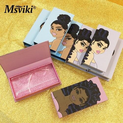New Mink Lashes Boxes Packing Wholesale Dramatic 5D Mink Eyelashes Packaging Box Magnetic 25MM False Eyelash Cases Makeup Bulk