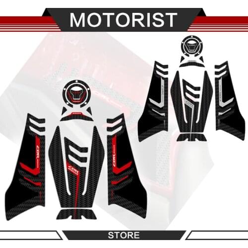Motorcycle 3D carbon fiber Sticker Decal Emblem Protection Tank Pad Cas Cap for CBR650R CBR 650R 2019