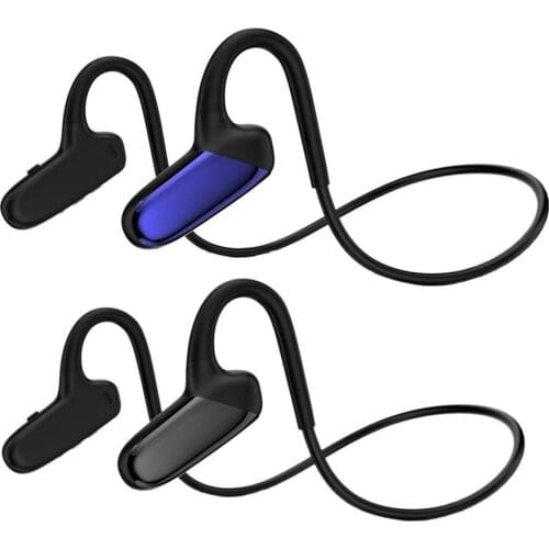 Bone Conduction Headphones Wireless Bluetooth Headset Earphones Waterproof Dual Stereo Speaker With Microphone For Sports Run