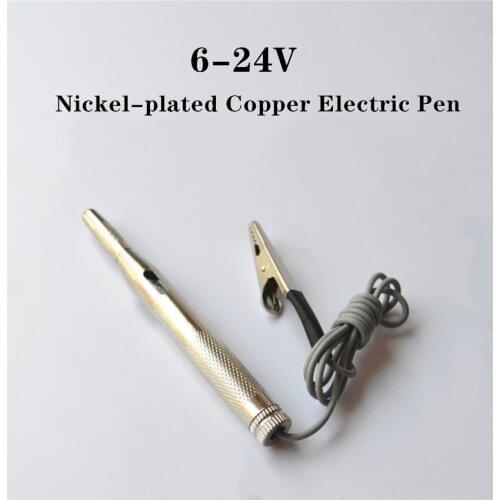 2019 New DC 6V 12V 24V Probe Light System Test Probe Lamp Auto Car Light Circuit Tester Lamp Voltage Test Pen Detector Copper