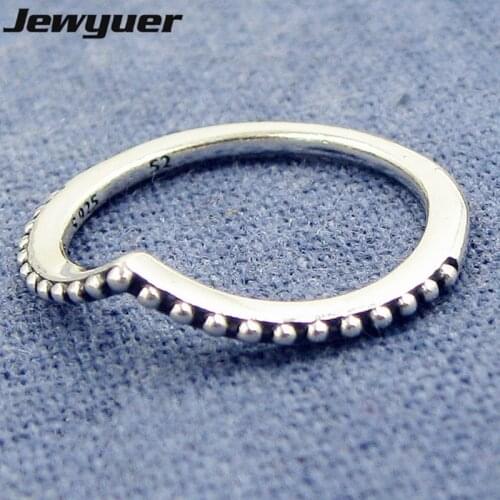 New Autumn Beaded Wish Ring 925 sterling silver wedding Rings for women men love anillos fine jewelry Memnon wholesale RIP315