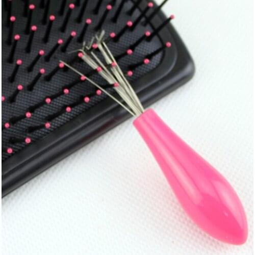 Comb Cleaner Super Durable High Quality Easy To Clean Comb Cleaner Comb Companion Stainless Steel Wire Plastic Handle Cleaners