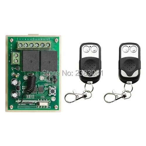 Radio Remote Control Switch DC12v Mini Receiver Metal Push Button Transmitter Learning Code 315/433 Momentary Toggle Latched