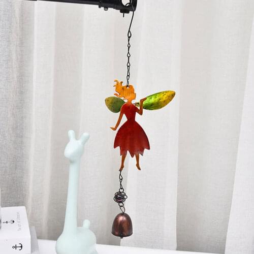 Fairy Angel Wind Chimes Spinner Romantic Metal Art Wind Bells Musical Hanging Decoration for Indoor Outdoor Garden Patio