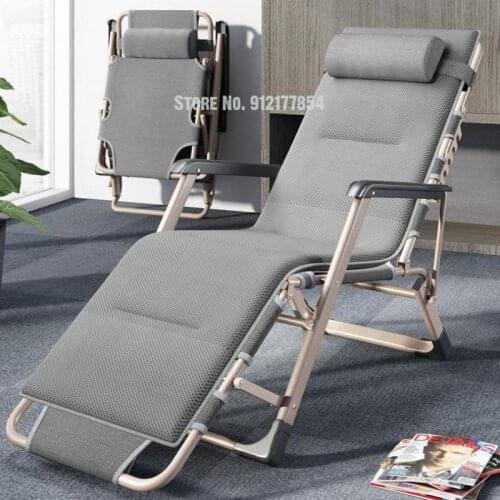 Folding Lounge Chair Lunch Break Siesta Bed Balcony Leisure Beach Back Chair Lazy Sofa Portable Chair Home