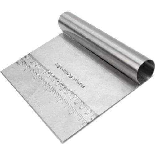 Stainless Steel Smoother Fondant Cake Scraper Spatula Scraper Cutter Flour Pastry Cake Blade Baking Kitchen Tool Accessories