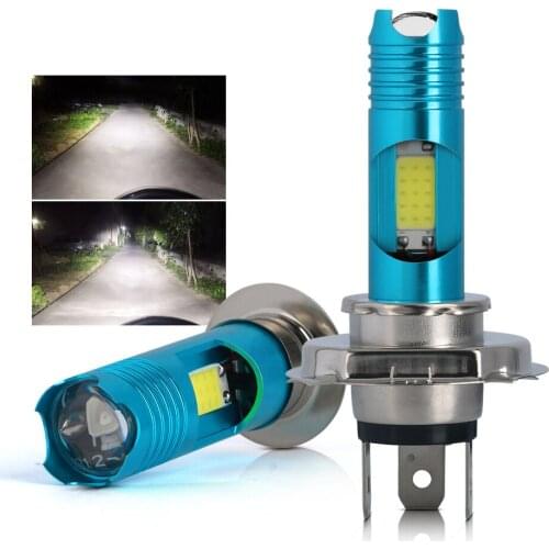 RGB Motorcycle H4 BA20D P15d LED Headlight Blubs H6 COB LED Motorcycle Scooter Light Moto Accessories 6000K LED Head Lamp 12V