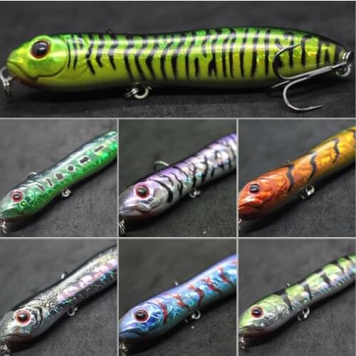 WLure 9.8cm 16g Long Casting Topwater Popper Walking Lure 3D Hard Eyes Fishing Lure W769