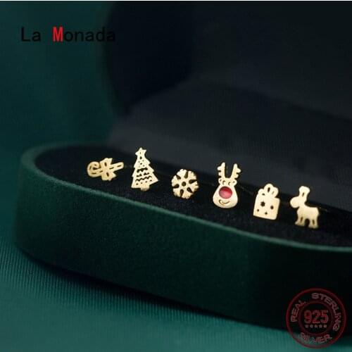 La Monada Women Silver Earrings Small Christmas Set Stud Silver 925 Jewelry Woman Minimalist Earrings For Women Silver 925 Girls